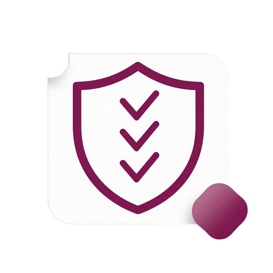 Triple-layer verification shield icon representing identity, income, and community approval for local singles safety